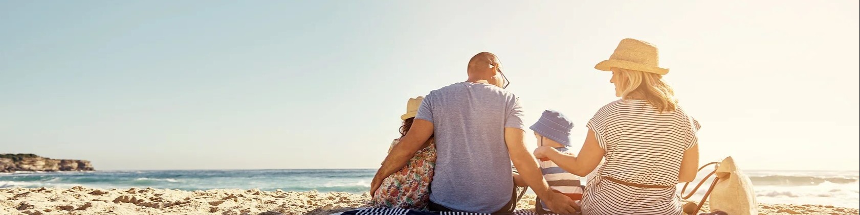 Family at the beach