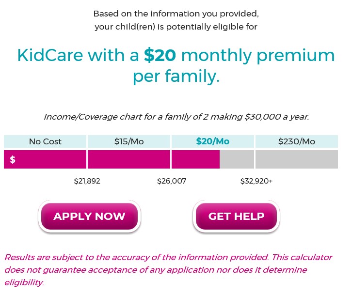 Eligibility Calculator sample